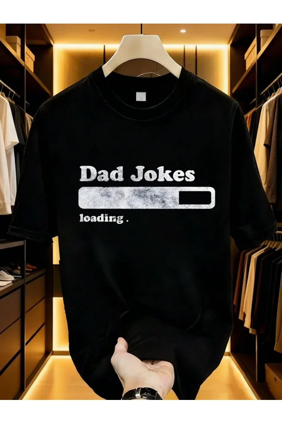 Men's Funny Dad Jokes Loading Graphic T-Shirt