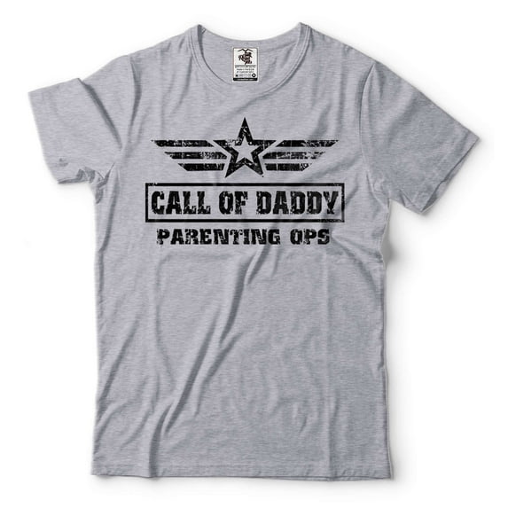 Men's Funny Dad T-Shirt Father's Day Dad Shirt Call Of Daddy Tee Daddy Shirts Gaming Shirt (3X-Large Grey)