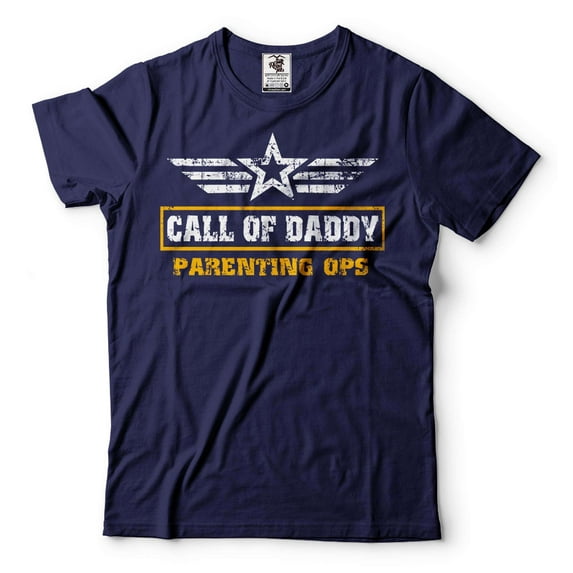 Men's Funny Dad T-Shirt Father's Day Dad Shirt Call Of Daddy Tee Daddy Shirts Gaming Shirt (Small Navy Blue)