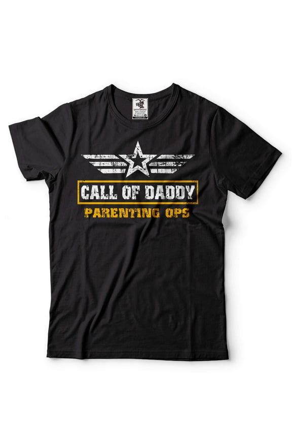 Men's Funny Dad T-Shirt Father's Day Dad Shirt Call Of Daddy Tee Daddy Shirts Gaming Shirt (X-Large Black)
