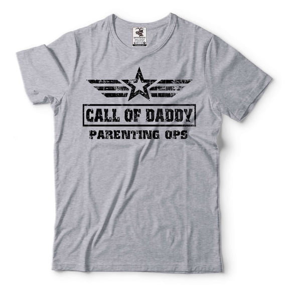 Men's Funny Dad T-Shirt Father's Day Dad Shirt Call Of Daddy Tee Daddy Shirts Gaming Shirt (X-Large Grey)