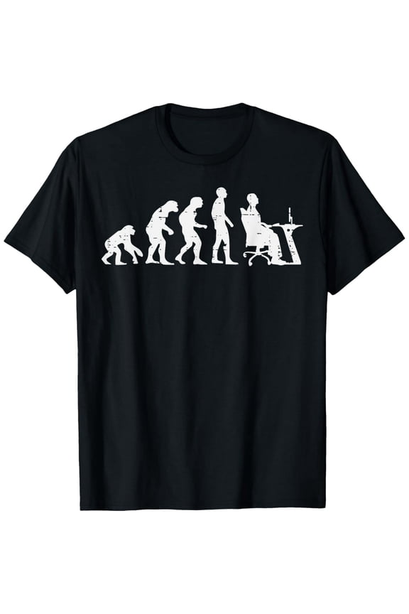 Men's Funny Distressed Human Evolution Gaming T-Shirt