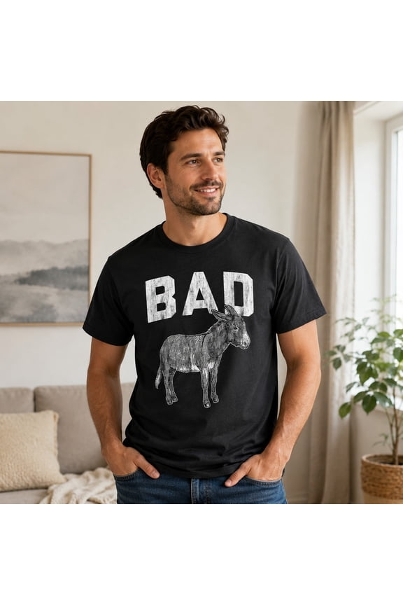 Men’s Funny Donkey Graphic T-Shirt, Sarcastic Novelty Tee