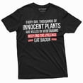 thumbnail image 1 of Men's Funny Eat Bacon Anti Vegan Veganism Tee Shirt BBQ Grilling Steak Tee, 1 of 5