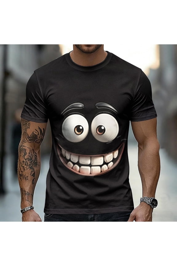 Men's Funny Elderly T-shirt Short Sleeved T-shirt Round Neck Shirt Casual Daily Street Top Men's Top