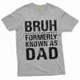 thumbnail image 1 of Men's Funny Father's day Bruh formerly known as dad T-shirt Christmas Fathers day tee for him (Small Grey), 1 of 7