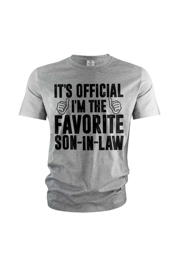 Men's Funny Favorite son-in-law T-shirt Son In Law gifts sarcastic humorous Gift from mother in law (Small Grey)