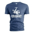 thumbnail image 1 of Men's Funny Fishing T-shirt Cranky fishing reel cranky funny papa dad grandpa Father's day Gift tee (4X-Large Navy Blue), 1 of 7