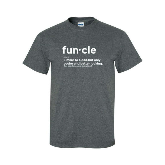 Men's Funny Funcle Similar To A Dad But Cooler Uncle Short Sleeve T-shirt-Dark Heather-medium