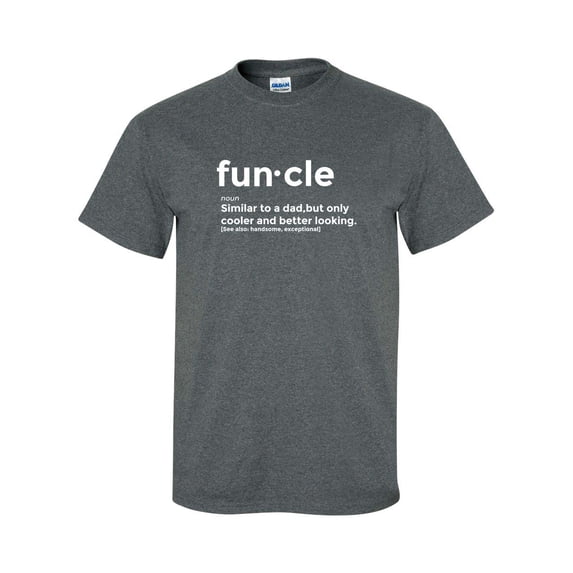 Men's Funny Funcle Similar To A Dad But Cooler Uncle Short Sleeve T-shirt-Dark Heather-xl