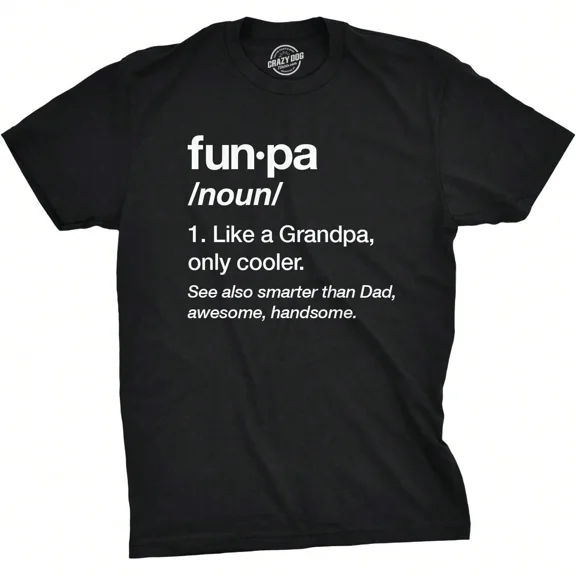 Men's Funny Funpa Definition Graphic Cotton Crewneck Short Sleeve T-Shirt
