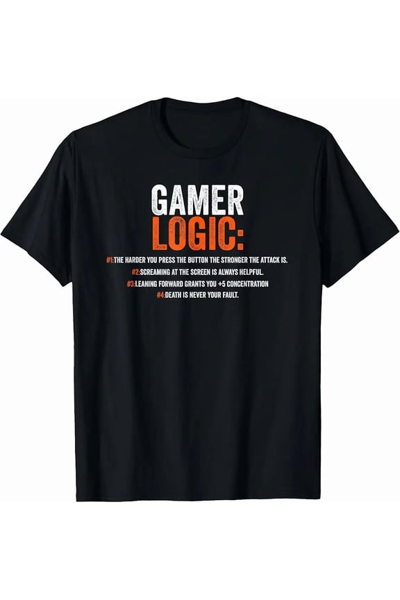 Men's Funny Gamer Logic Graphic T-Shirt