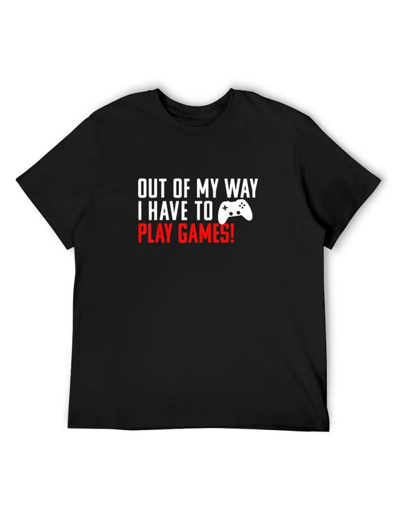 Men's Funny Gaming Graphic Play Games T-Shirt