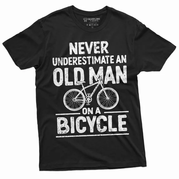 Men's Funny Grandpa Papa Bicycle T-shirt Biker bike Grandfather Tee shirt