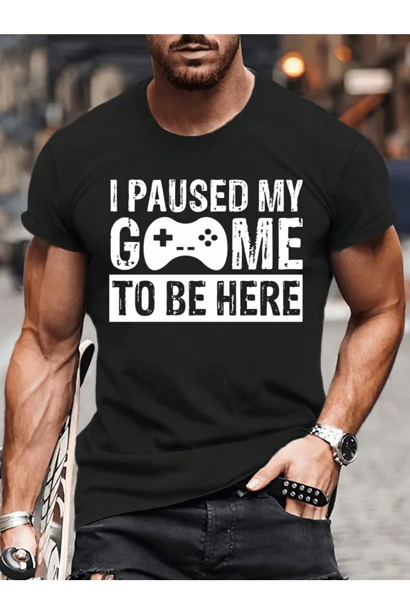 Men's Funny Graphic Gaming Controller T-Shirt