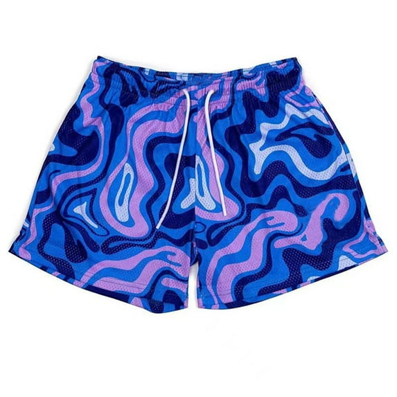 Men's Funny Graphic Swim Trunks Quick Dry Board Shorts Drawstring Hawaiian Beach Sports Shorts with Pockets