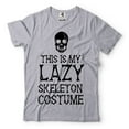 thumbnail image 1 of Men's Funny Halloween Costume Lazy Skeleton Shirt This Is My Lazy Skeleton Costume (Medium Grey), 1 of 6