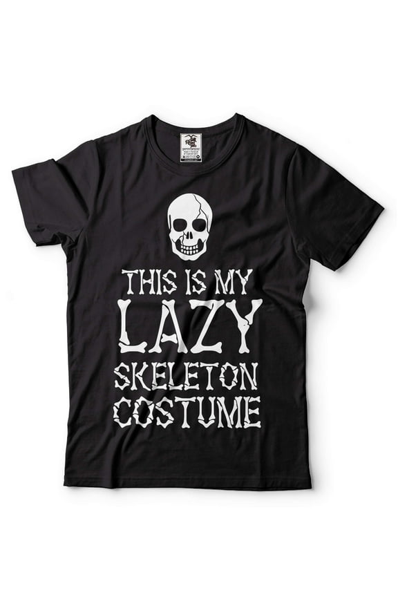 Men's Funny Halloween Costume Lazy Skeleton Shirt This Is My Lazy Skeleton Costume