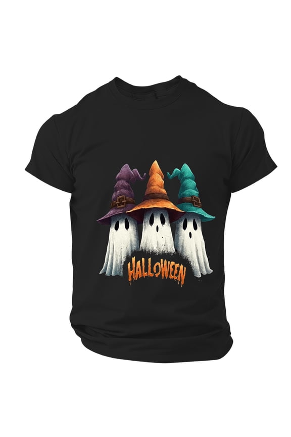 Men's Funny Halloween Costume Tee Cute Ghost Graphic Shirts Short Sleeve Novelty Tops Gift for Men