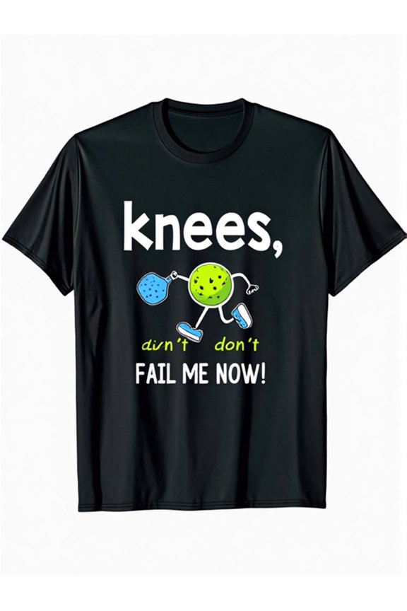 Men's Funny Humorous Pickleball Knees Graphic T-Shirt