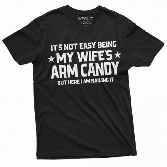 Men's Funny Husband Tee Wife's Army Candy T-shirt Anniversary Gifts Husband Shirts For Him Dad (3X-Large Black)