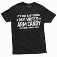 thumbnail image 1 of Men's Funny Husband Tee Wife's Army Candy T-shirt Anniversary Gifts Husband Shirts For Him Dad (X-Large Black), 1 of 7