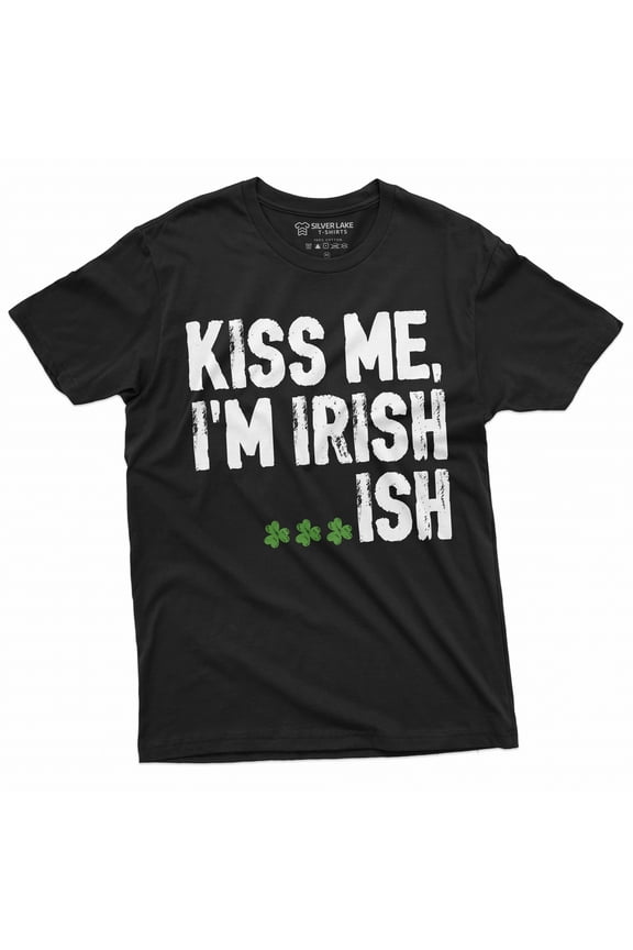 Men's Funny I am Irish...Ish St Patrick's Day T-shirt Irish Ireland clover shamrock shenanigans Tee