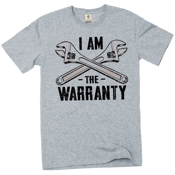 Men's Funny I am The Warranty T-Shirt Diy garage mechanic humor tee (3X-Large Grey)