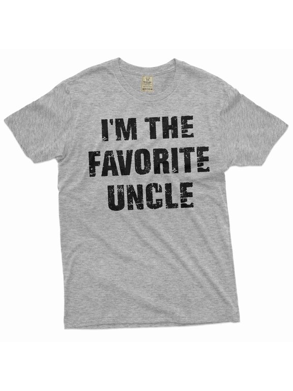 Men's Funny I am the favorite uncle Tshirt Birthday gift uncle shirt men's gift tee father's day tee (Small Grey)