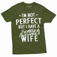 thumbnail image 1 of Men's Funny I have Awesome Wife T-shirt Valentine's Day Birthday Gift Tee Shirt (4X-Large Military Green), 1 of 7