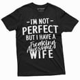thumbnail image 1 of Men's Funny I have Awesome Wife T-shirt Valentine's Day Birthday Gift Tee Shirt (Small Black), 1 of 7
