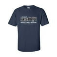 thumbnail image 1 of Men's Funny I'm Not Anti-Social I'm Selectively Social Short Sleeve T-shirt-Navy-4xl, 1 of 4