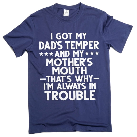 Men's Funny Joke T-shirt Son Daughter Humor Humorous Gifts Family Gift Tees From Dad Mom (X-Large Navy Blue)