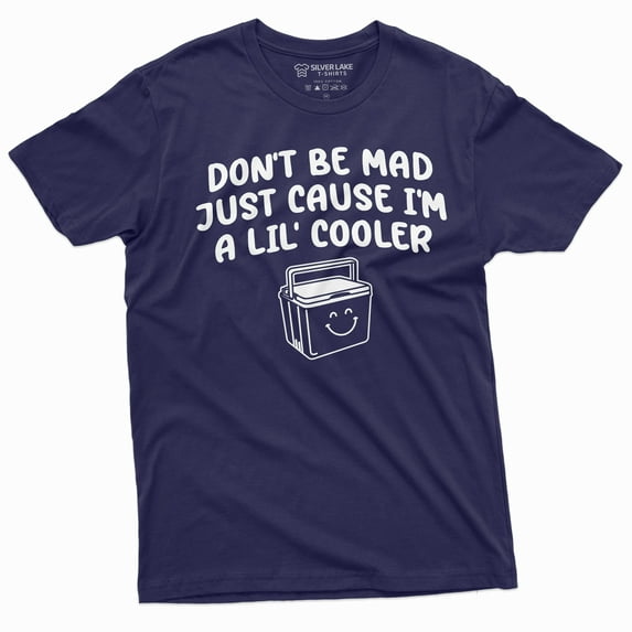 Men's Funny Lil Cooler double meaning T-shirt Birthday Gift funny saying Tee Shirt (Medium Navy Blue)
