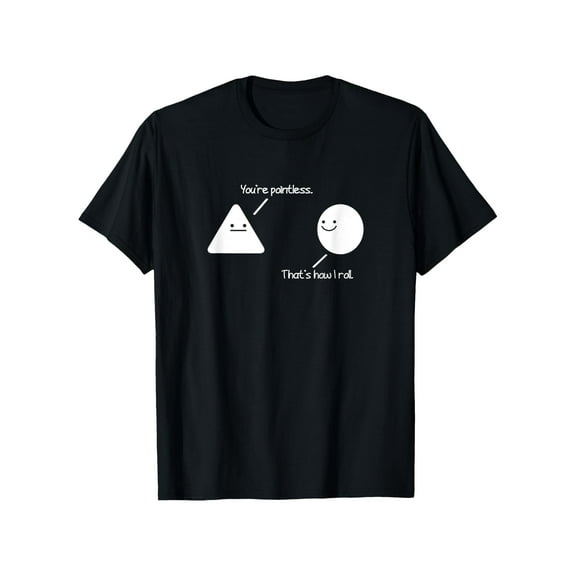 Men's Funny Math Pun Cotton T-Shirt – "You're Pointless" Triangle & ith Geometric Pattern, Perfect Gift for Math Lovers, Allseason Apparel | Playful Graphic Shirt | Comfortable Clothing