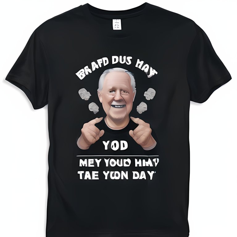 Men’s Funny Middle Aged Man Gang Signs T-Shirt with Grey Hair and