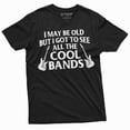 thumbnail image 1 of Men's Funny Music T-shirt cool bands 90s 80s 70s Rock Tee Shirt Guitar TShirt, 1 of 7