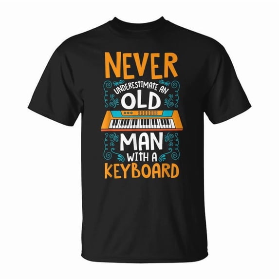 Men's Funny Musician Keyboard Piano Player Graphic T-Shirt