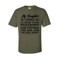 thumbnail image 1 of Men's Funny My Daughter Allowed 3 Friends The Father, Son, and Holy Spirit Short Sleeve T-shirt-Military-small, 1 of 4