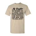 thumbnail image 1 of Men's Funny My Daughter Allowed 3 Friends The Father, Son, and Holy Spirit Short Sleeve T-shirt-Sand-4xl, 1 of 4