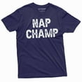 thumbnail image 1 of Men's Funny Nap Champ T-shirt Nap Champion Grandpa Papa Dad gift tee shirt Father's day gift (X-Large Navy Blue), 1 of 7