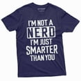 thumbnail image 1 of Men's Funny Nerd T-shirt Smart person Nerd funny saying humorous tee shirt science school Tee (3X-Large Navy Blue), 1 of 7