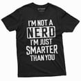 thumbnail image 1 of Men's Funny Nerd T-shirt Smart person Nerd funny saying humorous tee shirt science school Tee (Large Black), 1 of 7