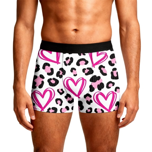 Men's Funny Novelty Heart Brief Underwear Cool Comfort Breathable Valentines Underwear A XL