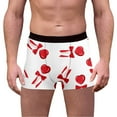 thumbnail image 1 of Men's Funny Novelty Heart Print Boxer Briefs Underwear Valentine's Day Comfortable Fit Everyday Wear White L, 1 of 5