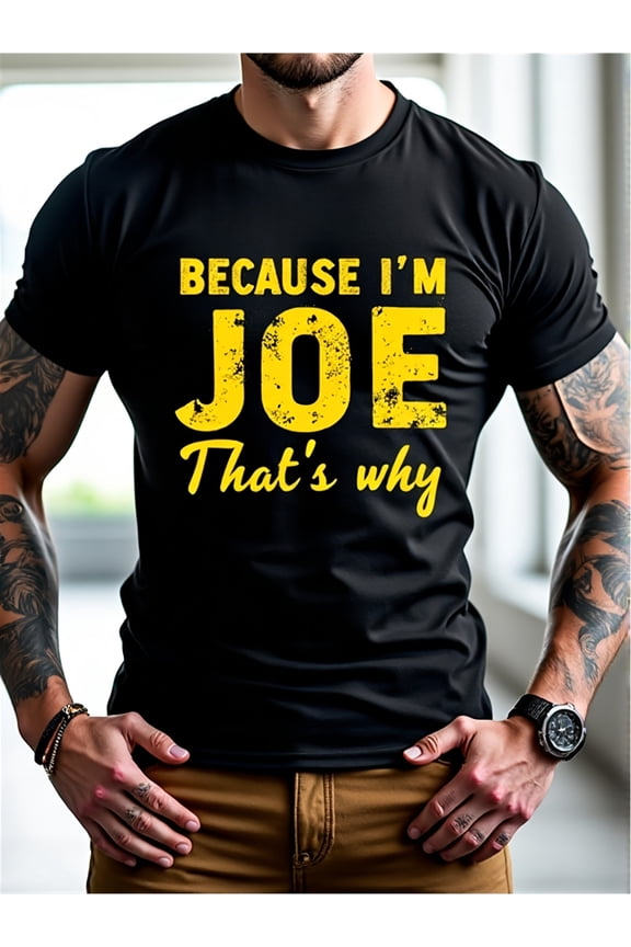 Men's Funny Personalized Joe Graphic T-Shirt