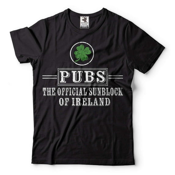 Men's Funny Pubs Official sunblock of ireland Tee shirt saint Patrick's day tee Irish Patriotic Tee