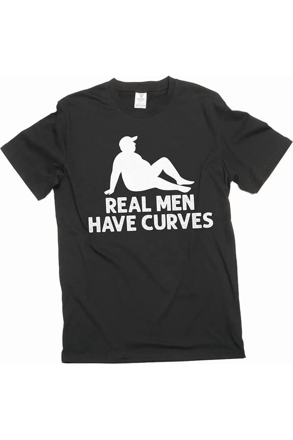 Men's Funny Real Men Have Curves Graphic T-Shirt