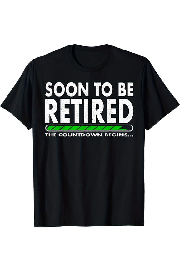 Men's Funny Retirement Countdown T-Shirt with Bold "Soon to Be Retired" Graphic Print, Black Casual Shirt for Retirement Parties & Celebrations, Humorous Clothing | Casual Style | Soft Fabric