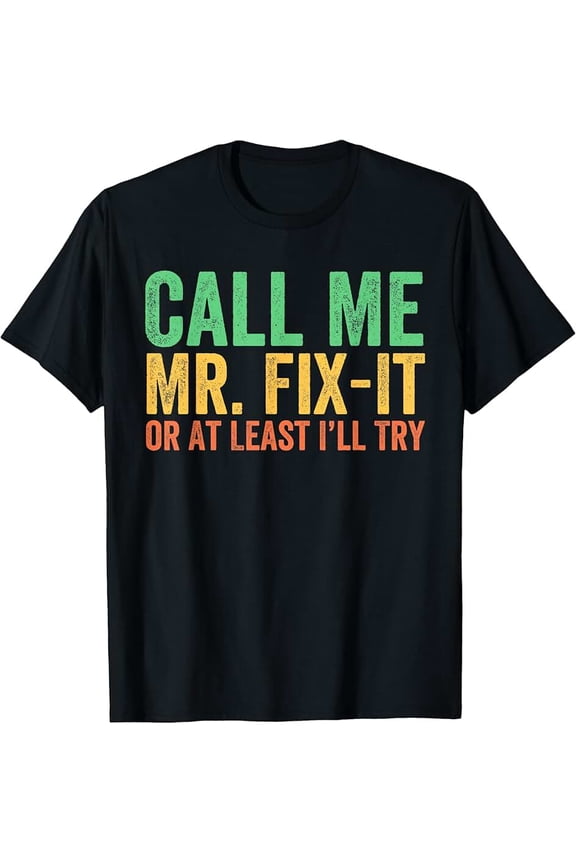 Men's Funny Retro Mr Fix It Graphic T-Shirt